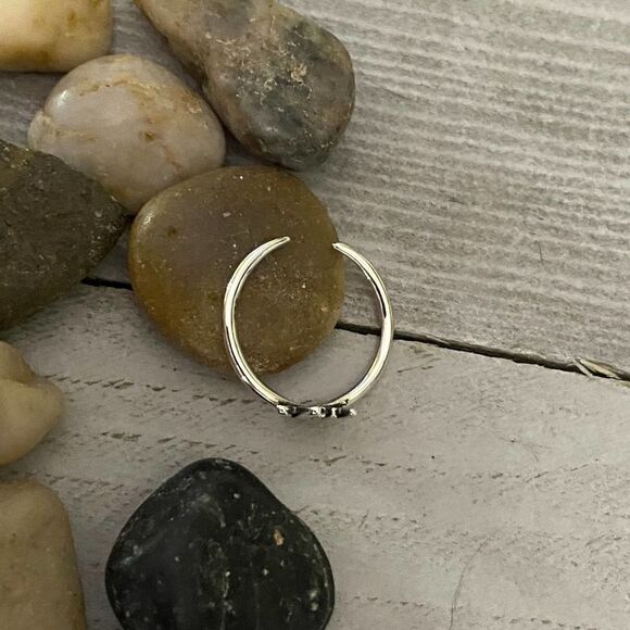 Sterling Silver I Love You Sign Toe Ring Midi Ring - Picture 3 of 3